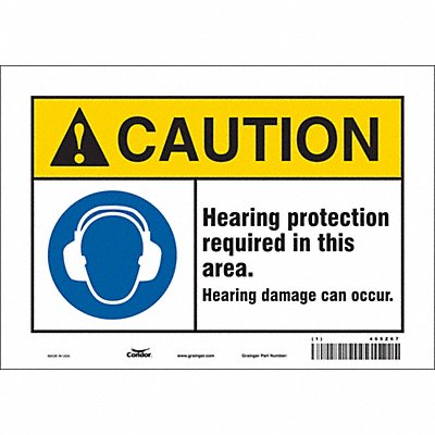 Safety Sign 7 inx10 in Vinyl