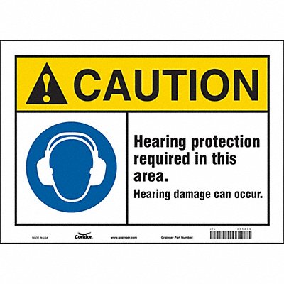 Safety Sign 10 in x 14 in Vinyl