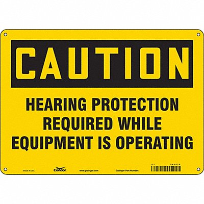 Safety Sign 10 inx14 in Polyethylene