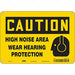 Safety Sign 7 inx10 in Polyethylene