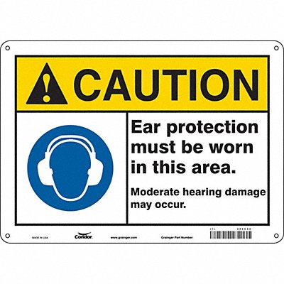 Safety Sign 10 inx14 in Polyethylene