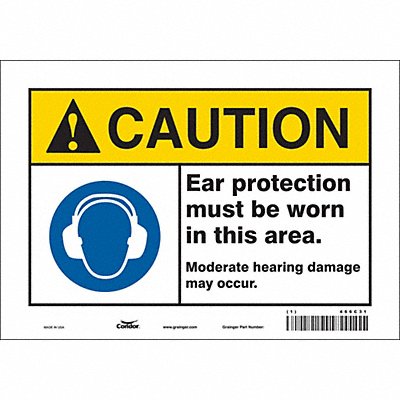 Safety Sign 7 in x 10 in Vinyl