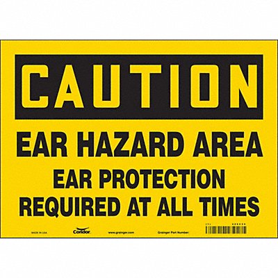 Safety Sign 10 in x 14 in Vinyl