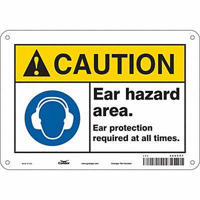 Safety Sign 7 in x 10 in Aluminum