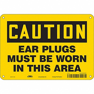 Safety Sign 7 in x 10 in Aluminum