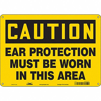 Safety Sign 10 in x 14 in Polyethylene