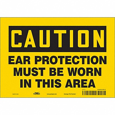 Safety Sign 7 inx10 in Vinyl