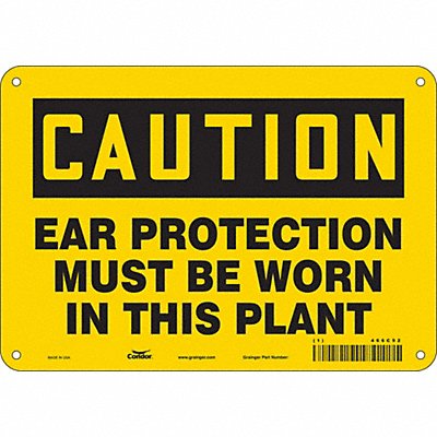 Safety Sign 7 in x 10 in Aluminum