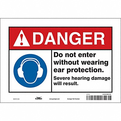 Safety Sign 7 in x 10 in Vinyl