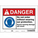 Safety Sign 7 in x 10 in Vinyl