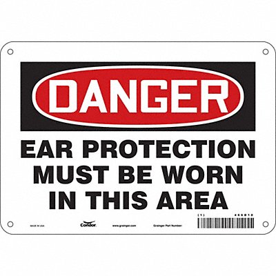 Safety Sign 7 inx10 in Polyethylene