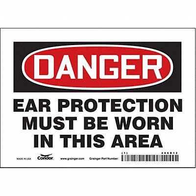 Safety Sign 5 in x 7 in Vinyl