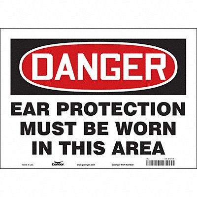 Safety Sign 10 in x 14 in Vinyl