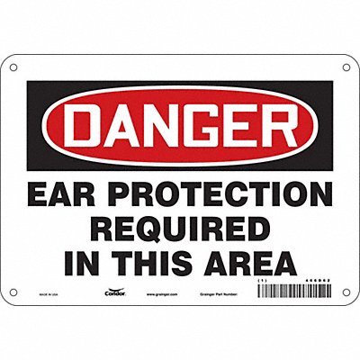 Safety Sign 7 in x 10 in Polyethylene