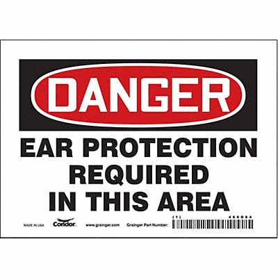 Safety Sign 5 in x 7 in Vinyl