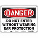 Safety Sign 10 in x 14 in Polyethylene