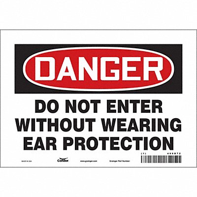 Safety Sign 7 in x 10 in Vinyl
