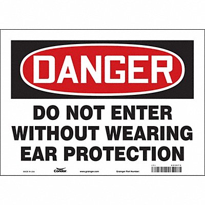 Safety Sign 10 in x 14 in Vinyl