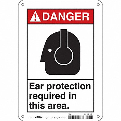 Safety Sign 10 in x 7 in Polyethylene