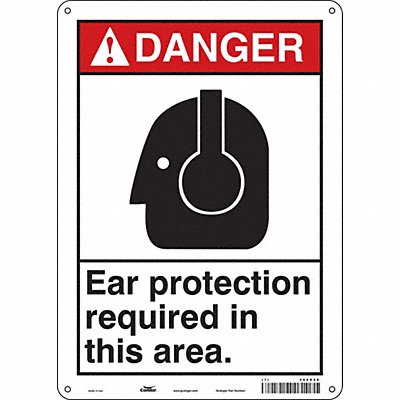 Safety Sign 14 in x 10 in Polyethylene