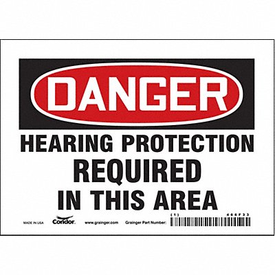 Safety Sign 5 in x 7 in Vinyl
