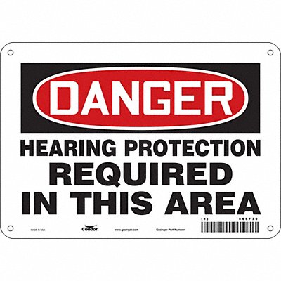 Safety Sign 7 in x 10 in Aluminum