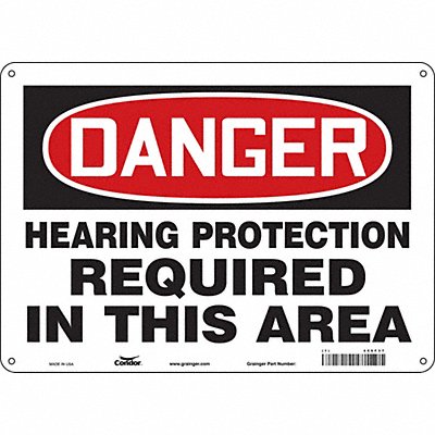 Safety Sign 10 in x 14 in Aluminum
