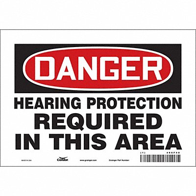 Safety Sign 7 in x 10 in Vinyl