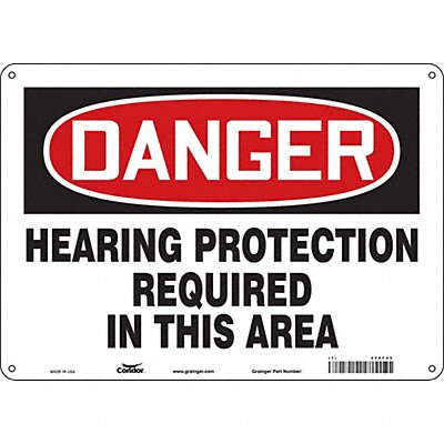 Safety Sign 10 in x 14 in Aluminum