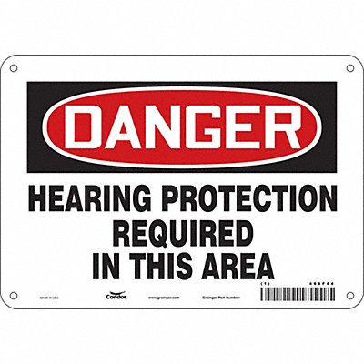 Safety Sign 7 in x 10 in Polyethylene