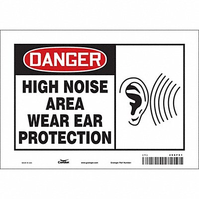 Safety Sign 7 in x 10 in Vinyl