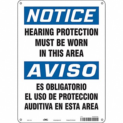 Safety Sign 14 inx10 in Polyethylene