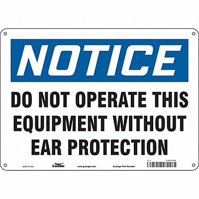 Safety Sign 10 in x 14 in Aluminum
