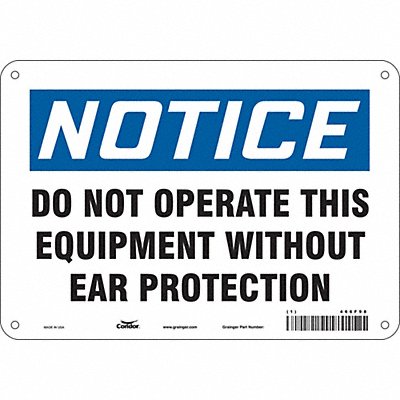 Safety Sign 7 inx10 in Polyethylene