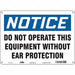 Safety Sign 10 in x 14 in Polyethylene