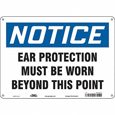 Safety Sign 10 inx14 in Aluminum