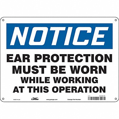 Safety Sign 10 in x 14 in Aluminum