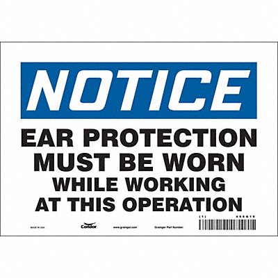 Safety Sign 7 in x 10 in Vinyl