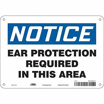 Safety Sign 7 inx10 in Polyethylene