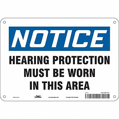 Safety Sign 7 in x 10 in Aluminum
