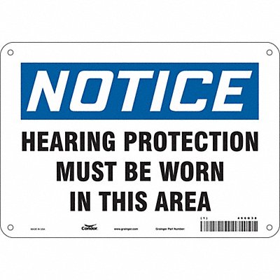 Safety Sign 7 inx10 in Polyethylene