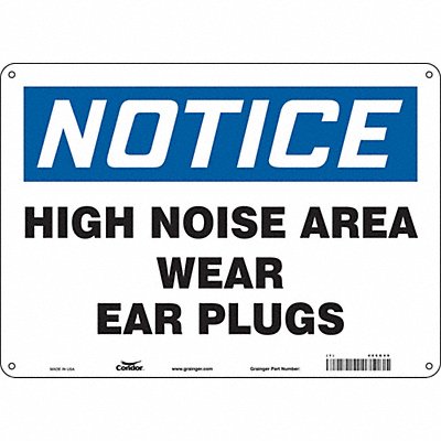 Safety Sign 10 inx14 in Polyethylene