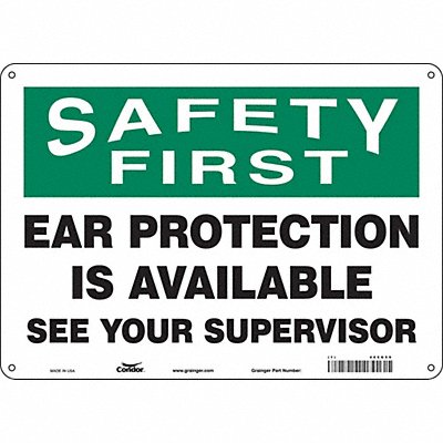 Safety Sign 10 in x 14 in Aluminum