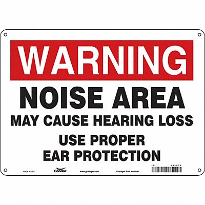 Safety Sign 10 in x 14 in Aluminum