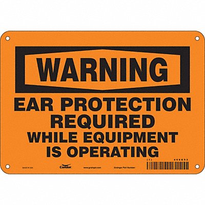 Safety Sign 7 inx10 in Polyethylene