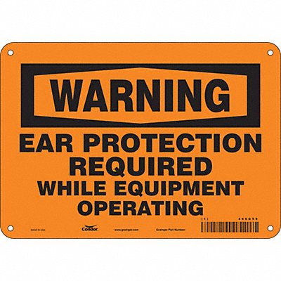 Safety Sign 7 in x 10 in Polyethylene