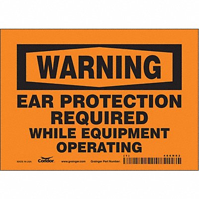 Safety Sign 5 in x 7 in Vinyl