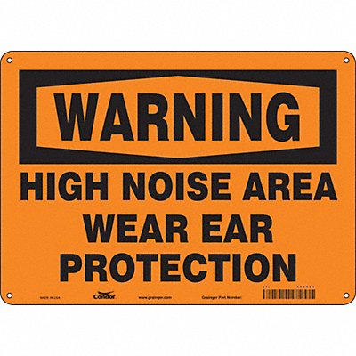 Safety Sign 10 in x 14 in Aluminum