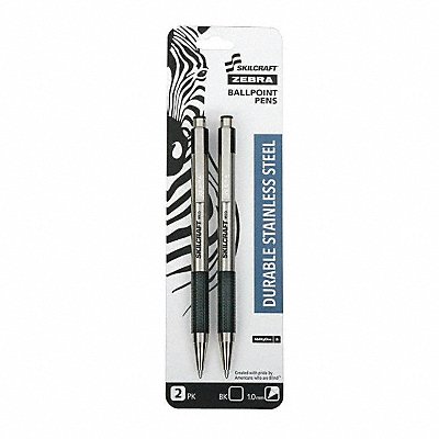 Ballpoint Pens 1.0mm Black PK2