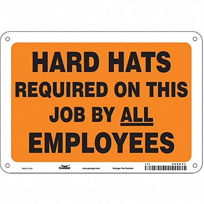 Safety Sign 7 in x 10 in Polyethylene